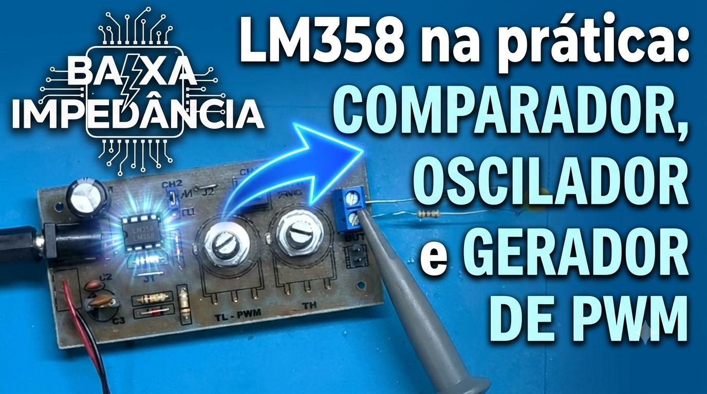 LM358 na prática: comparador, oscilador e gerador de PWM